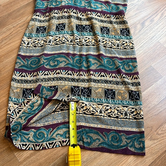 Vintage 1980/1990’s Carole Little, long sleeve multicolor midi dress. Size M/L P - Picture 13 of 17